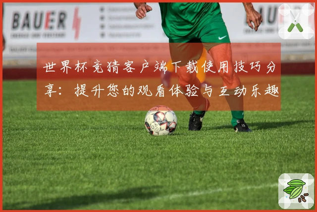 世界杯竞猜客户端下载使用技巧分享：提升您的观看体验与互动乐趣